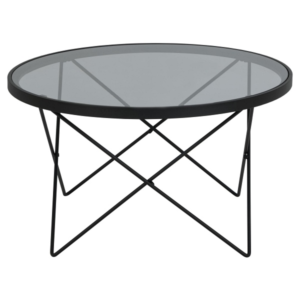 Stolik kawowy Cuxton czarny/dymiony - ACTONA